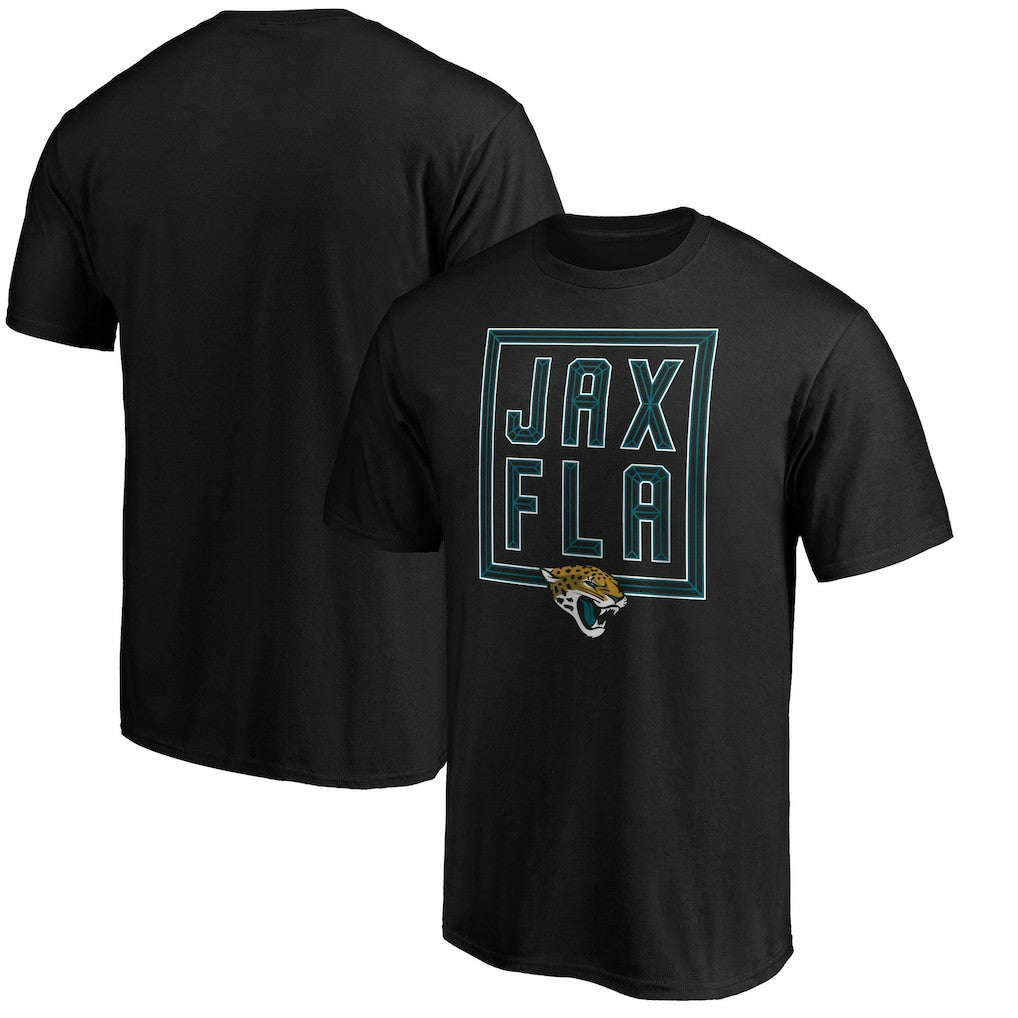Jacksonville Jaguars Hometown Collection Initial Outline T-Shirt - Black outlet