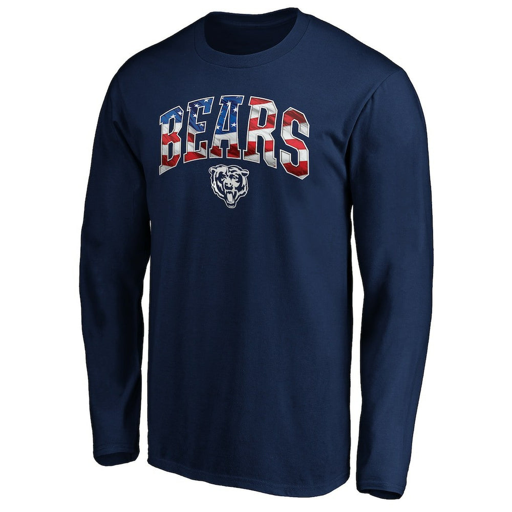 Chicago Bears Banner Wave Long Sleeve T-Shirt - Navy sale