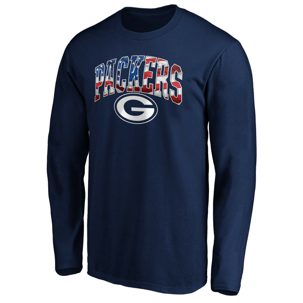 Green Bay Packers Banner Wave Long Sleeve T-Shirt - Navy sale