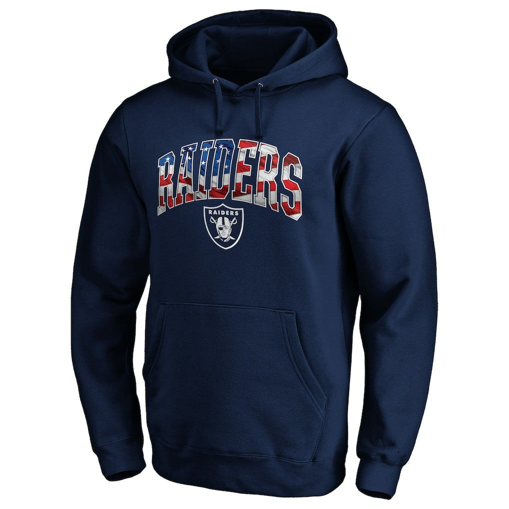 Las Vegas Raiders Banner Wave Pullover Hoodie - Navy cheap