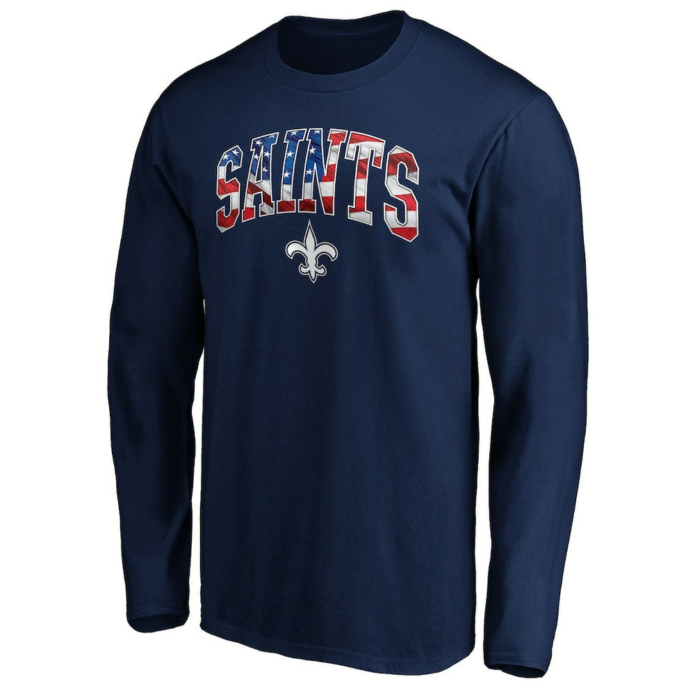 New Orleans Saints Banner Wave Long Sleeve T-Shirt - Navy discount