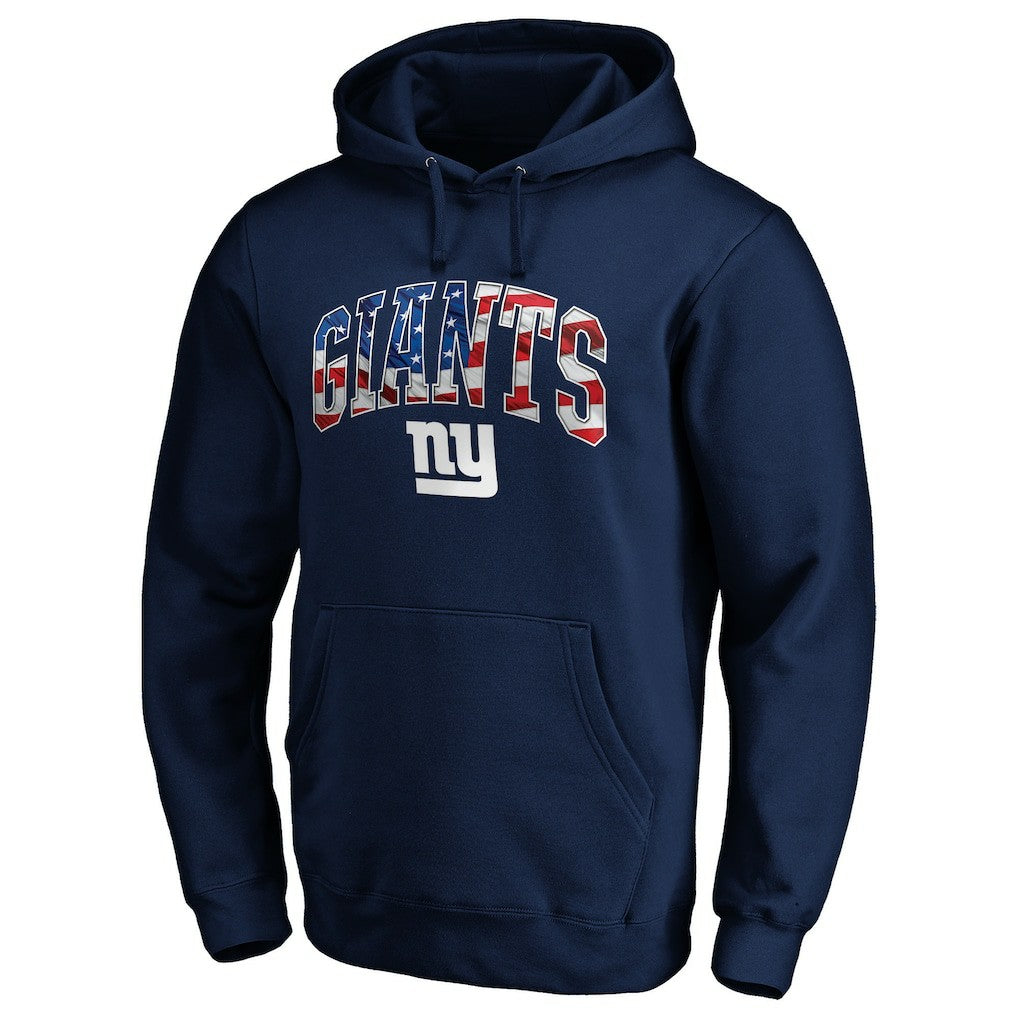 New York Giants Banner Wave Pullover Hoodie - Navy on sale