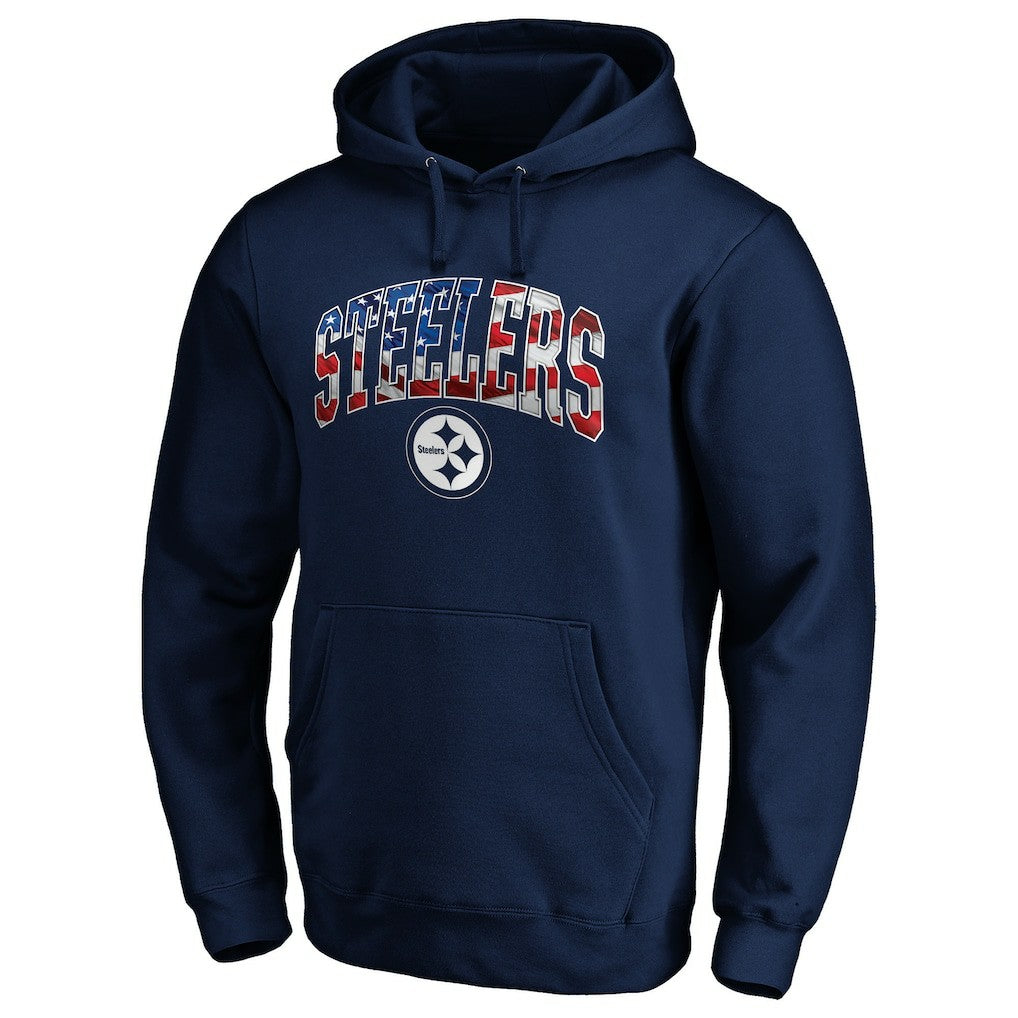 Pittsburgh Steelers Banner Wave Pullover Hoodie - Navy cheap