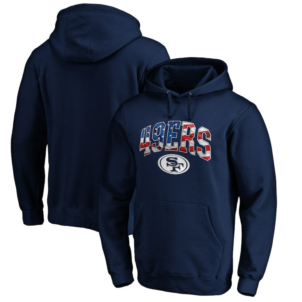 San Francisco 49ers Banner Wave Pullover Hoodie - Navy for sale
