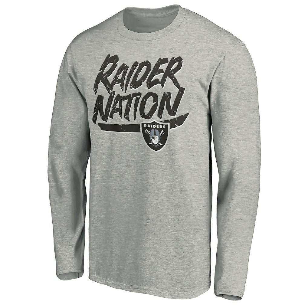 Las Vegas Raiders Hometown Collection Raider Nation Long Sleeve T-Shirt - Gray sale