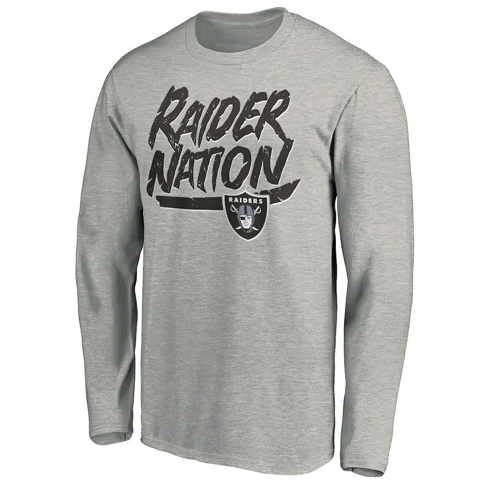 Las Vegas Raiders Hometown Collection Raider Nation Long Sleeve T-Shirt - Gray sale