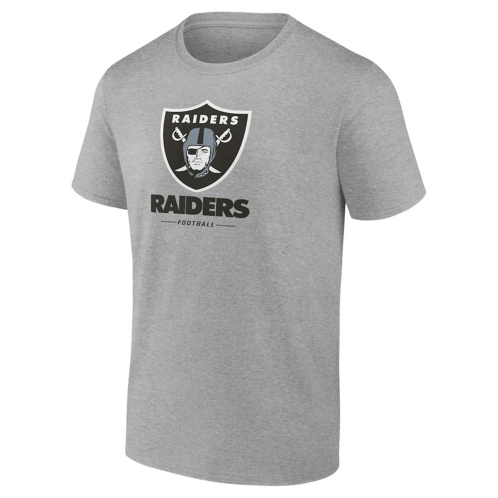 Las Vegas Raiders Team Lockup T-Shirt - Heather Gray outlet
