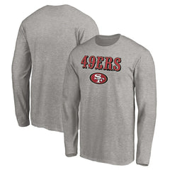 San Francisco 49ers Team Lockup Long Sleeve T-Shirt - Gray cheap