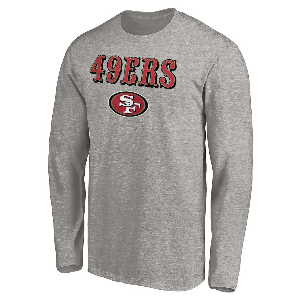 San Francisco 49ers Team Lockup Long Sleeve T-Shirt - Gray cheap