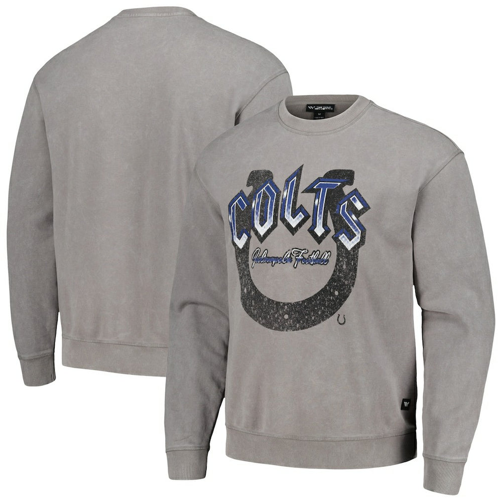 Indianapolis Colts The Wild Collective Unisex Distressed Pullover Sweatshirt - Gray sale