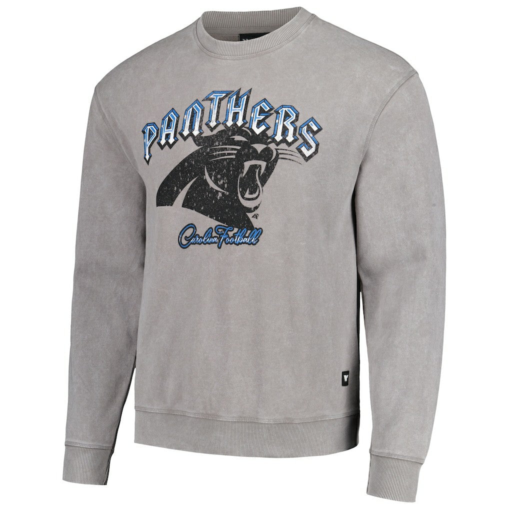 Carolina Panthers The Wild Collective Unisex Distressed Pullover Sweatshirt - Gray discount