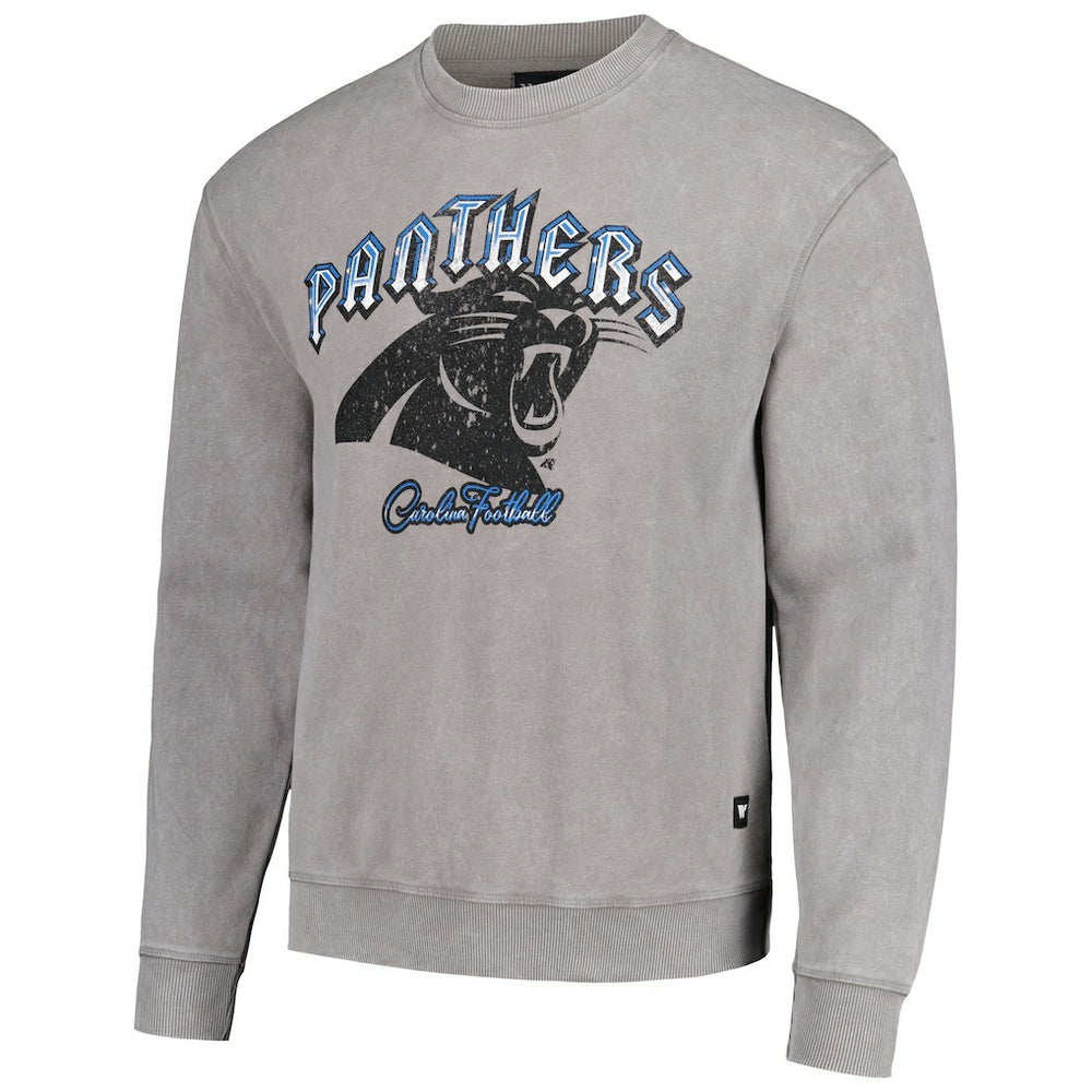 Carolina Panthers The Wild Collective Unisex Distressed Pullover Sweatshirt - Gray discount