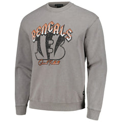Cincinnati Bengals The Wild Collective Unisex Distressed Pullover Sweatshirt - Gray for sale