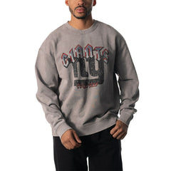 New York Giants The Wild Collective Unisex Distressed Pullover Sweatshirt - Gray discount