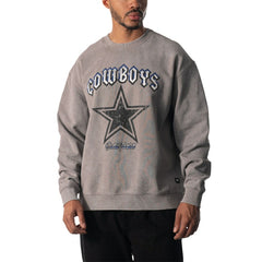 Dallas Cowboys The Wild Collective Unisex Distressed Pullover Sweatshirt - Gray cheap