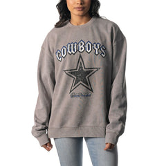 Dallas Cowboys The Wild Collective Unisex Distressed Pullover Sweatshirt - Gray cheap