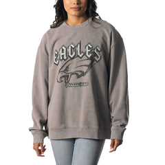 Philadelphia Eagles The Wild Collective Unisex Distressed Pullover Sweatshirt - Gray discount