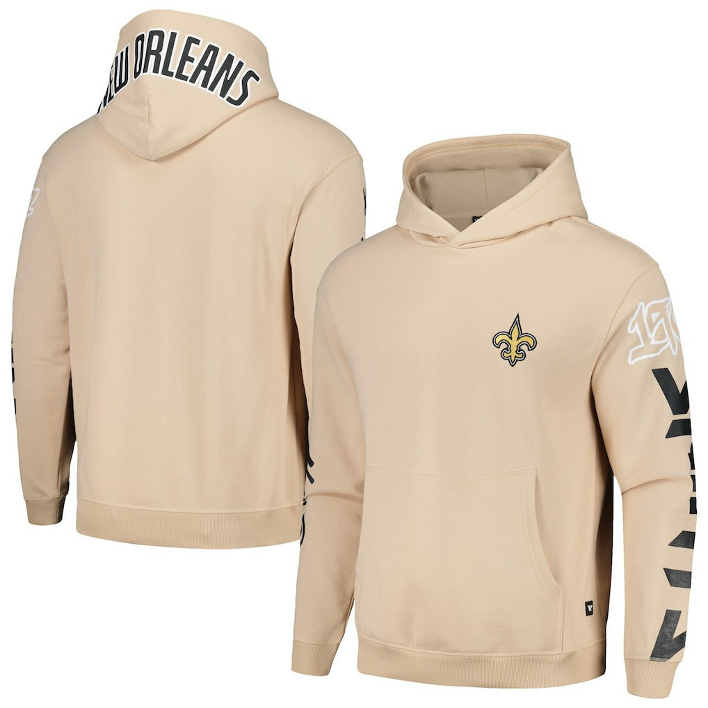 New Orleans Saints The Wild Collective Unisex Heavy Block Pullover Hoodie - Cream cheap
