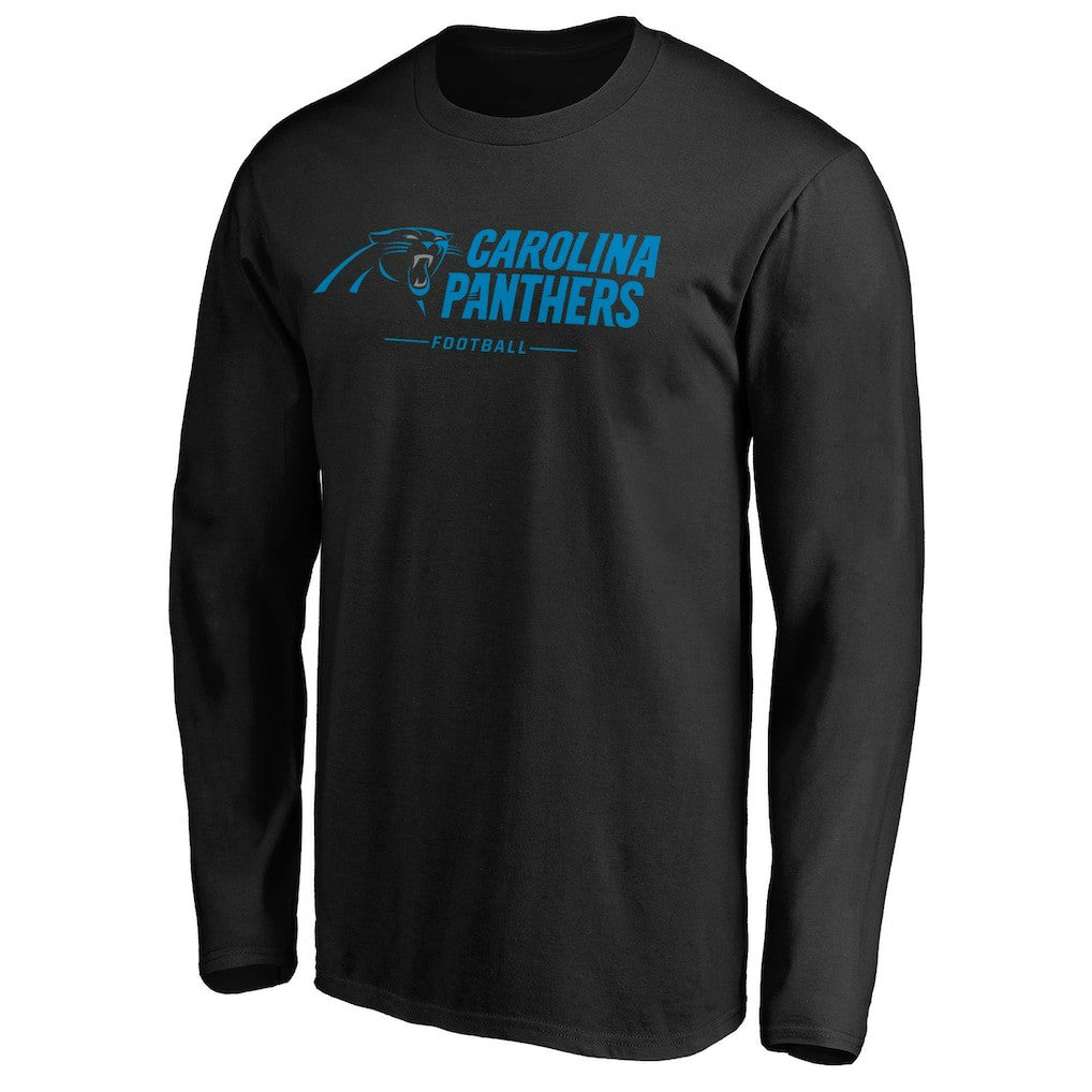 Carolina Panthers Team Lockup Long Sleeve T-Shirt - Black for sale