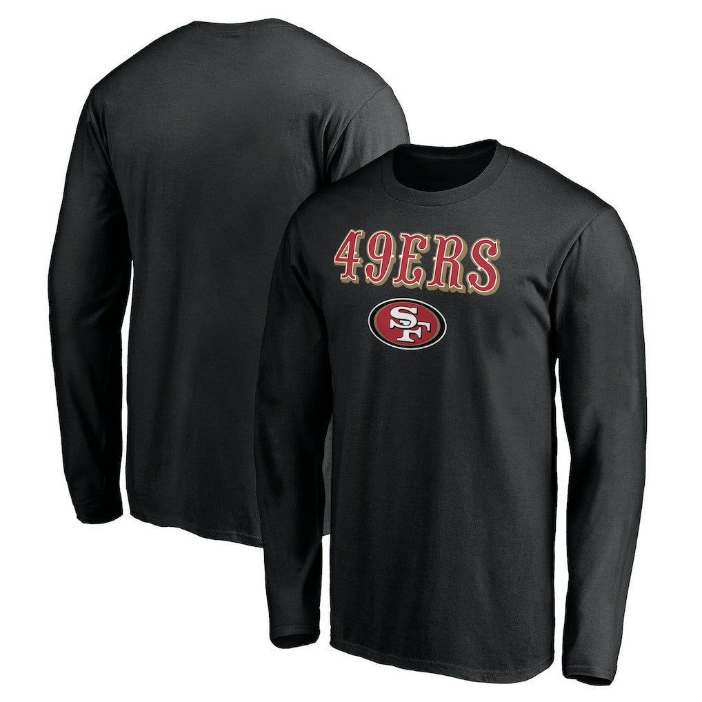 San Francisco 49ers Team Lockup Long Sleeve T-Shirt - Black cheap