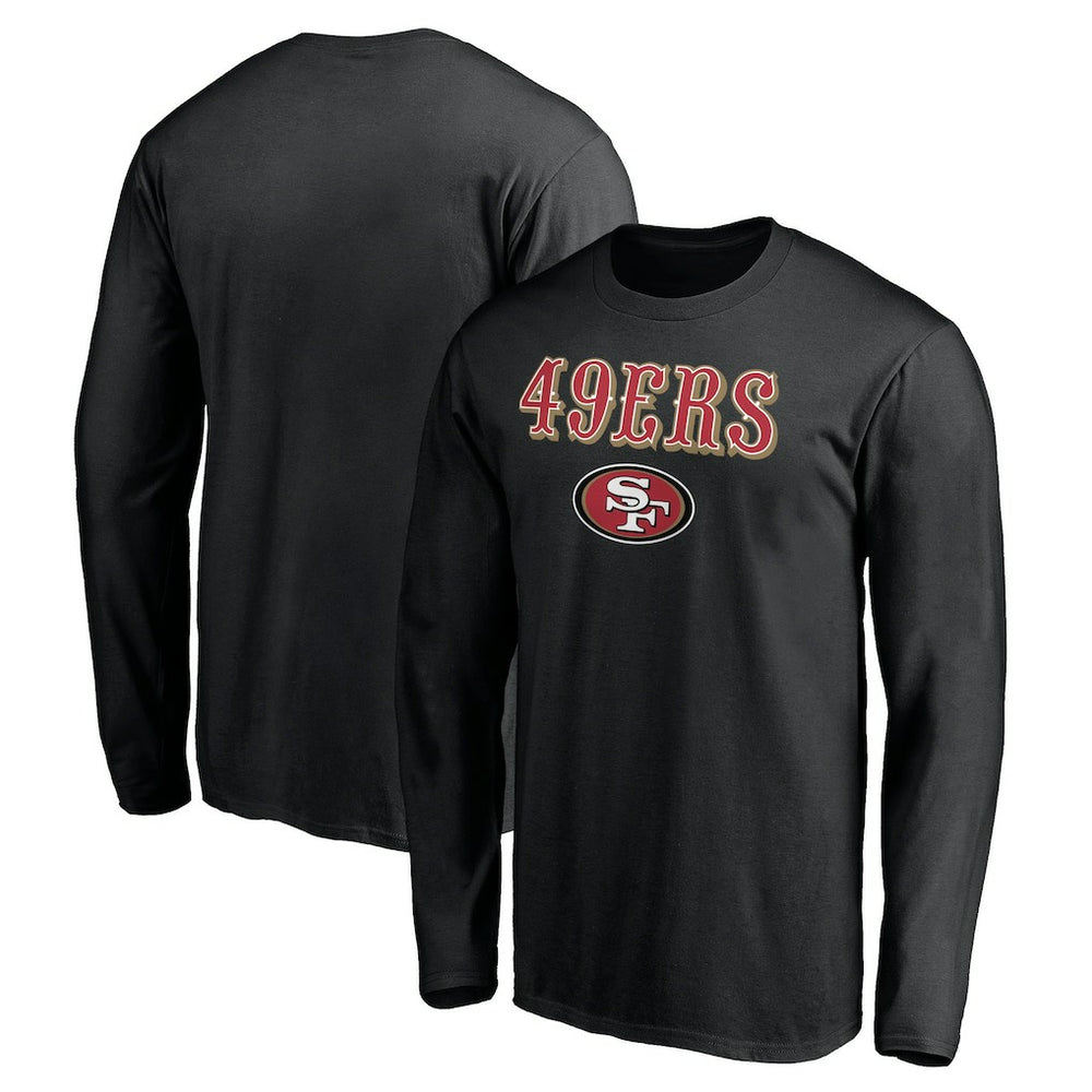 San Francisco 49ers Team Lockup Long Sleeve T-Shirt - Black cheap
