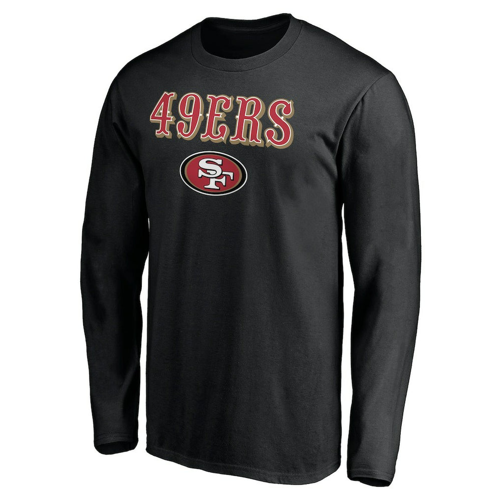 San Francisco 49ers Team Lockup Long Sleeve T-Shirt - Black cheap