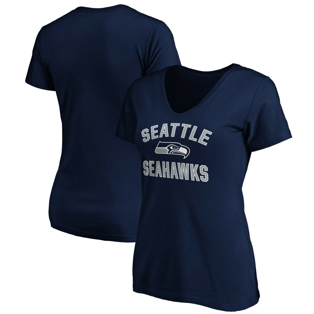 Seattle Seahawks Women's Victory Arch V-Neck T-Shirt - College Navy outlet