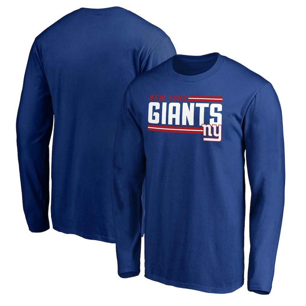New York Giants On Side Stripe Long Sleeve T-Shirt - Royal discount