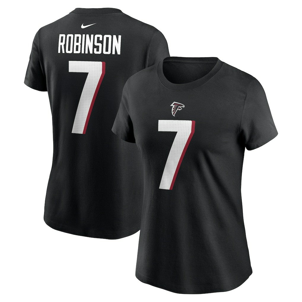 Bijan Robinson Atlanta Falcons Women's Player Name & Number T-Shirt - Black | Nike online