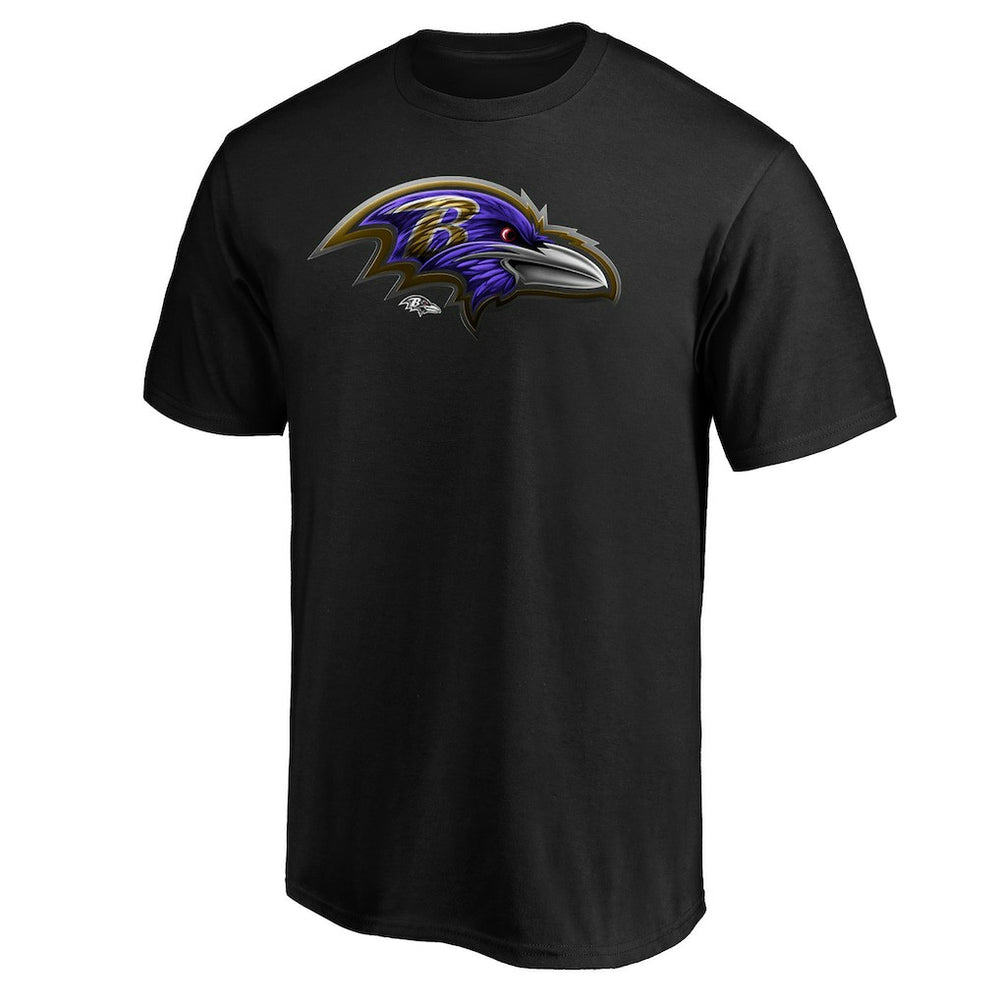 Baltimore Ravens Midnight Mascot Team Logo T-Shirt - Black for sale