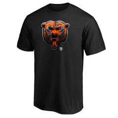Chicago Bears Midnight Mascot Team Logo T-Shirt - Black cheap