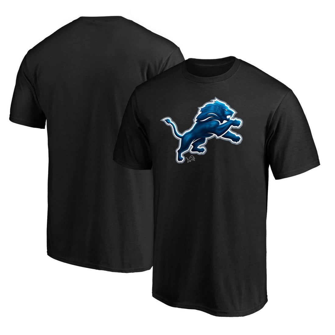 Detroit Lions Midnight Mascot Team Logo T-Shirt - Black cheap