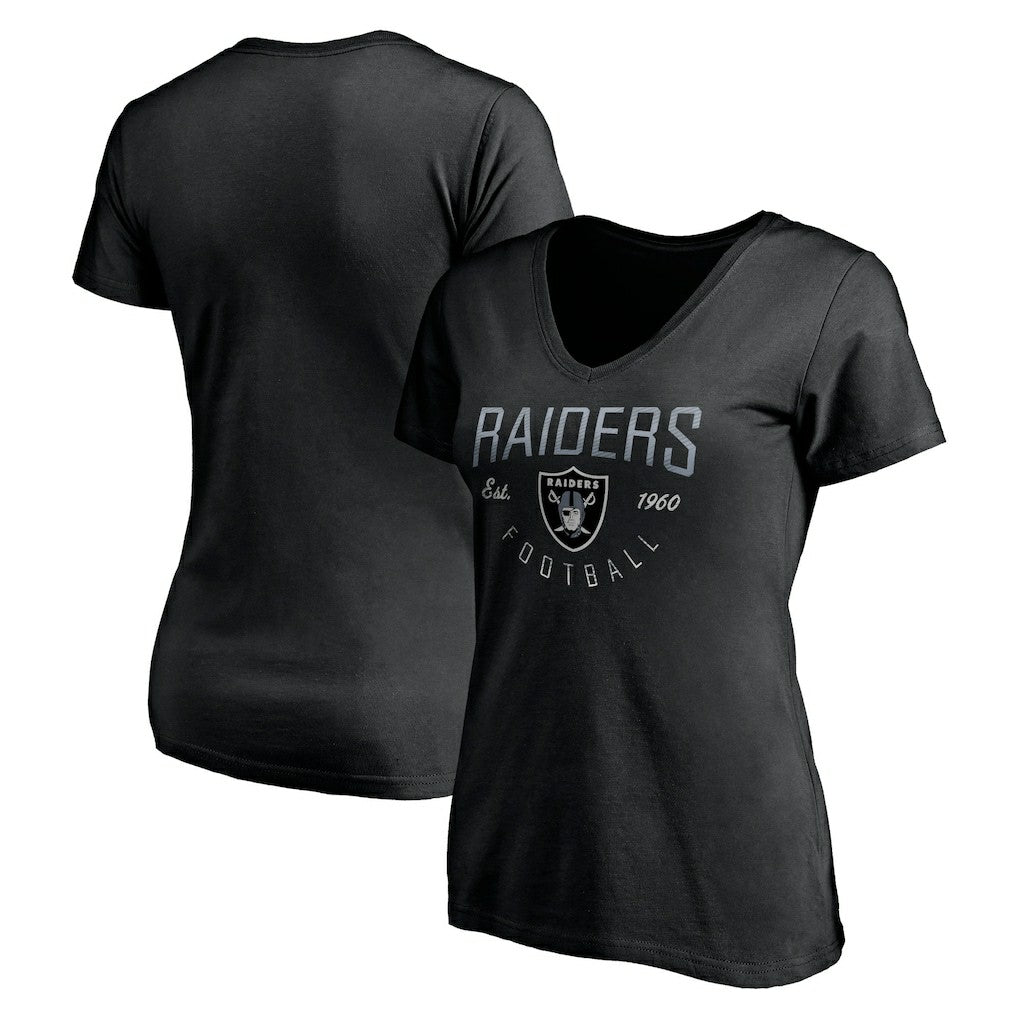 Las Vegas Raiders Women's Live For It V-Neck T-Shirt - Black cheap