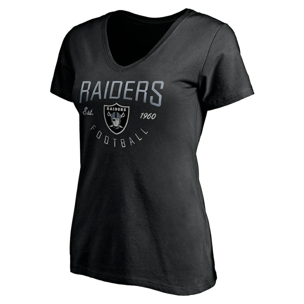 Las Vegas Raiders Women's Live For It V-Neck T-Shirt - Black cheap