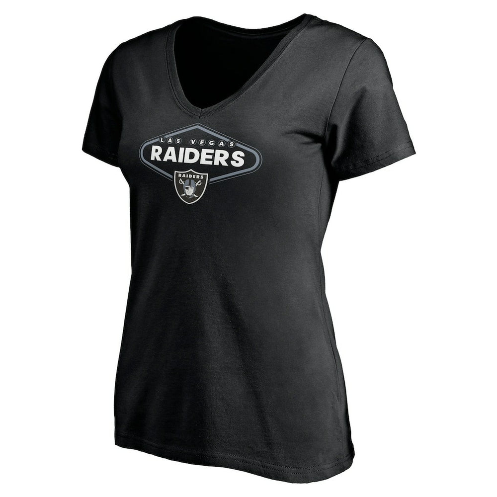 Las Vegas Raiders Women's Hometown Collection 1st Down V-Neck T-Shirt - Black cheap