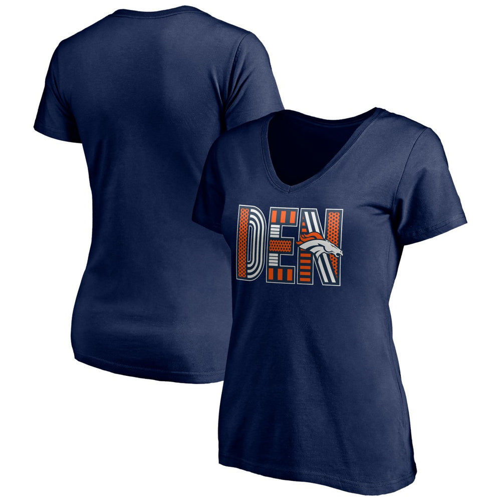 Denver Broncos Women's Hometown Collection V-Neck T-Shirt - Navy cheap
