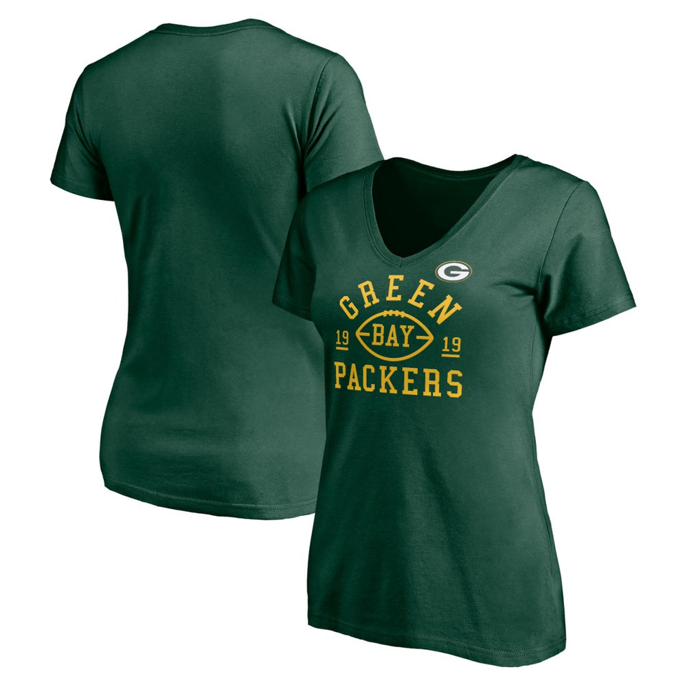 Green Bay Packers Women's Hometown Collection V-Neck T-Shirt - Green sale
