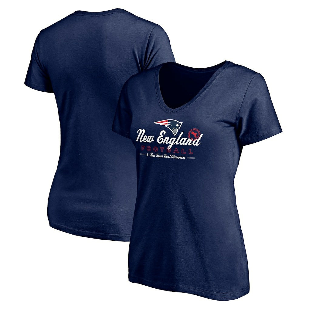 New England Patriots Women's Hometown Collection V-Neck T-Shirt - Navy cheap