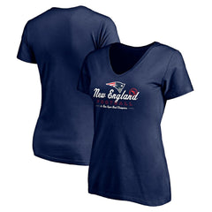 New England Patriots Women's Hometown Collection V-Neck T-Shirt - Navy cheap