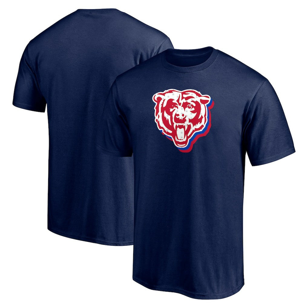 Chicago Bears Red White and Team T-Shirt - Navy online