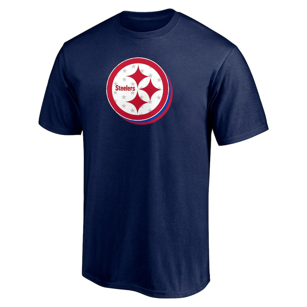 Pittsburgh Steelers Red White and Team T-Shirt - Navy for sale
