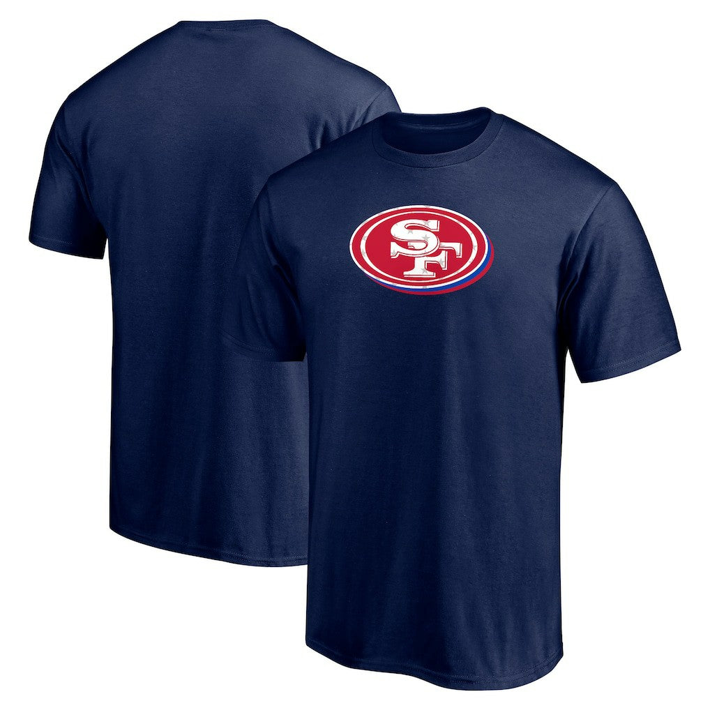 San Francisco 49ers Red White and Team T-Shirt - Navy cheap