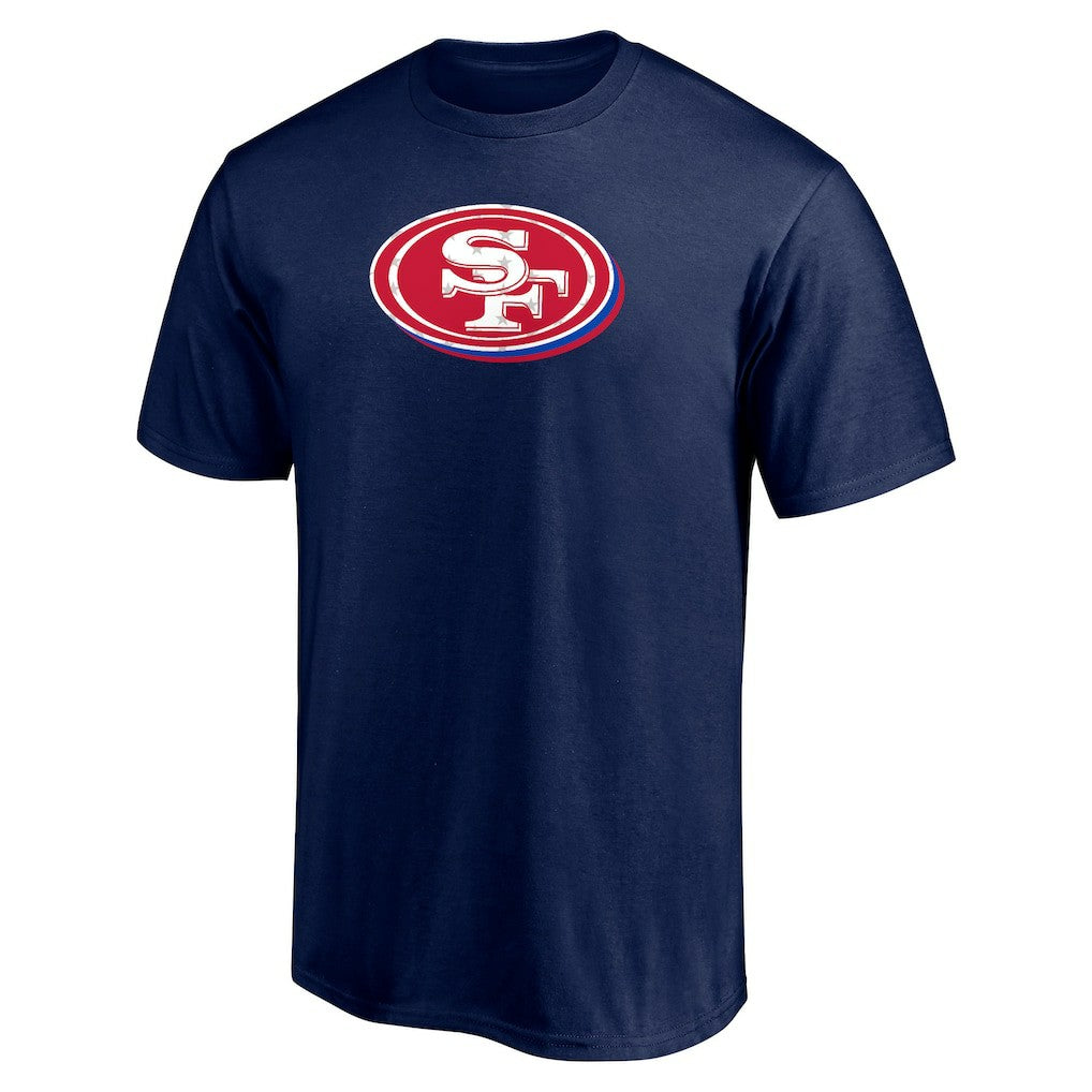 San Francisco 49ers Red White and Team T-Shirt - Navy cheap