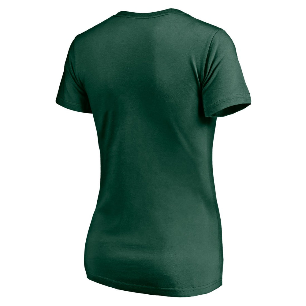 Green Bay Packers Women's Long Stride V-Neck T-Shirt - Green on sale