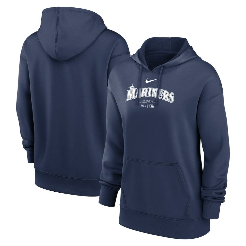 Seattle Mariners Women's Authentic Collection Performance Pullover Hoodie - Navy | Nike