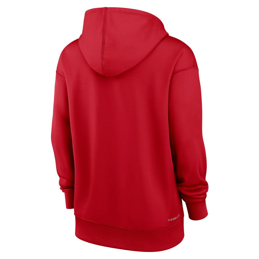 Los Angeles Angels Women's Authentic Collection Performance Pullover Hoodie - Red | Nike