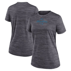 Miami Marlins Women's Authentic Collection Velocity Performance T-Shirt - Black | Nike