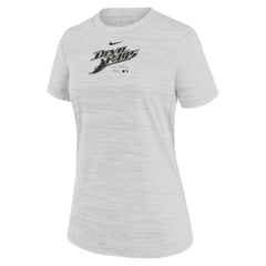 Tampa Bay Rays Women's Authentic Collection Velocity Performance T-Shirt - White | Nike
