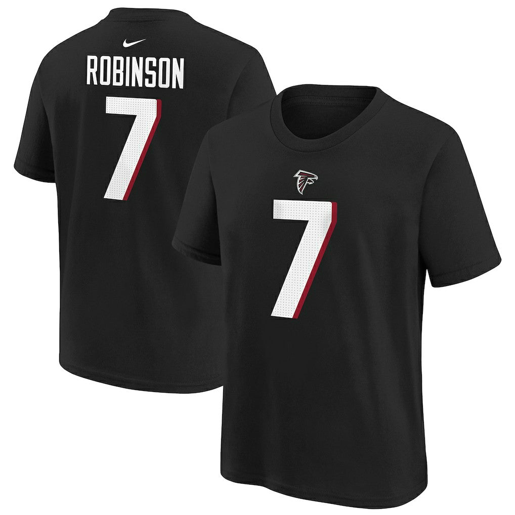 Bijan Robinson Atlanta Falcons Youth Player Name & Number T-Shirt - Black | Nike cheap