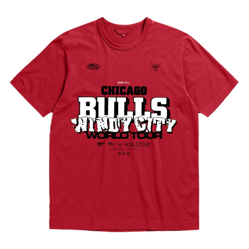 Chicago Bulls Bleacher Report x  Unisex World Tour T-Shirt sale - Red | Mitchell & Ness for sale